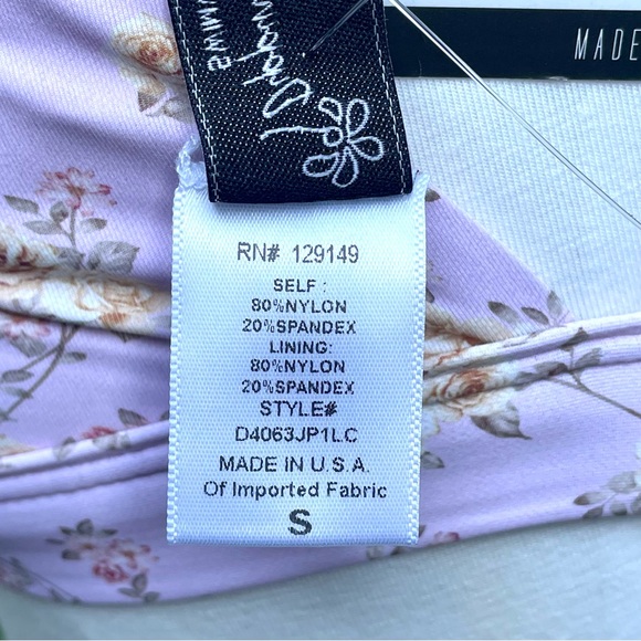 Dippin’ Daisy’s 2 Piece Bikini Pink Floral and Tan Both Pieces Size Small - Picture 14 of 16